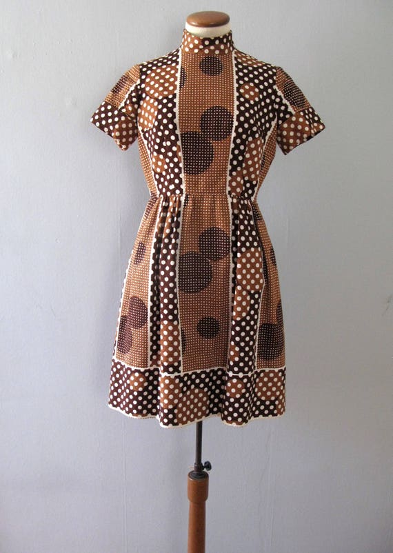 polka dot dress - vintage 60s Estelle Allardale b… - image 2