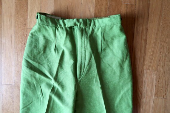 Sustainable Women/'s Clothing Avocado Green High Waist Knit Pants Vintage 90s Lounge Trousers
