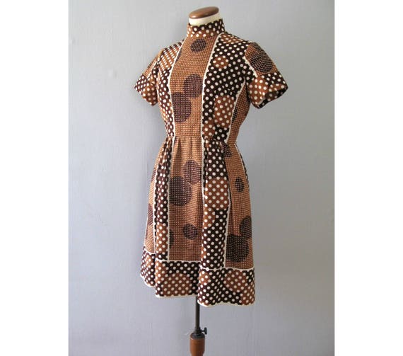 polka dot dress - vintage 60s Estelle Allardale b… - image 1