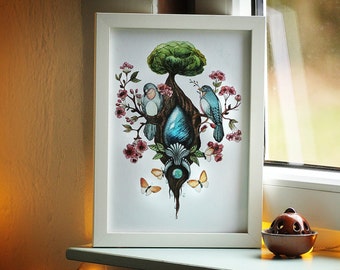 The Heart of Prakriti - giclée PRINT by Mandarin Duck