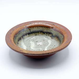 Vintage Art Pottery Bowl: Brown Stoneware Catchall, Signed