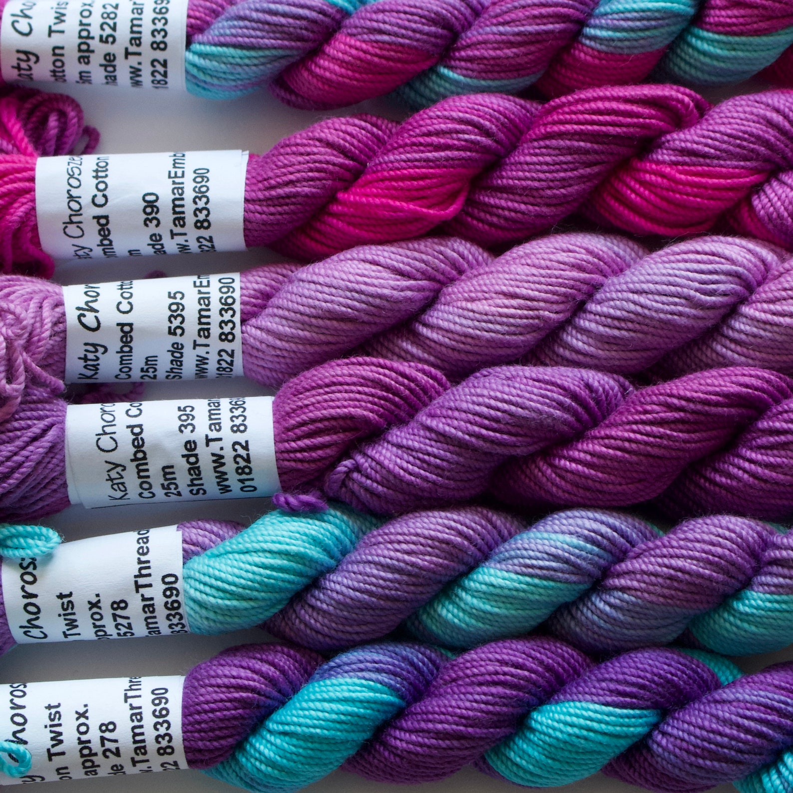 Cotton Twist Needlework Thread Embroidery Yarn Hand Dyed Etsy