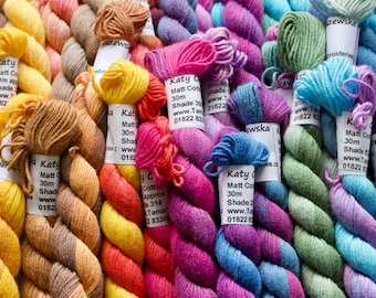 Hand Dyed Matt Cotton Thread for Embroidery and Needlework