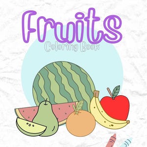 Printable fruit coloring book