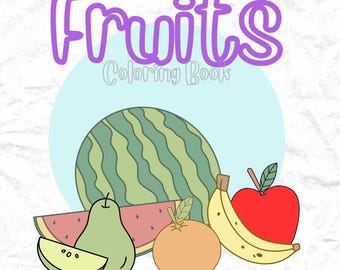 Printable fruit coloring book