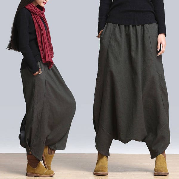 Casual Loose Fitting Comfortable and casual Radish pants - Women Clothing