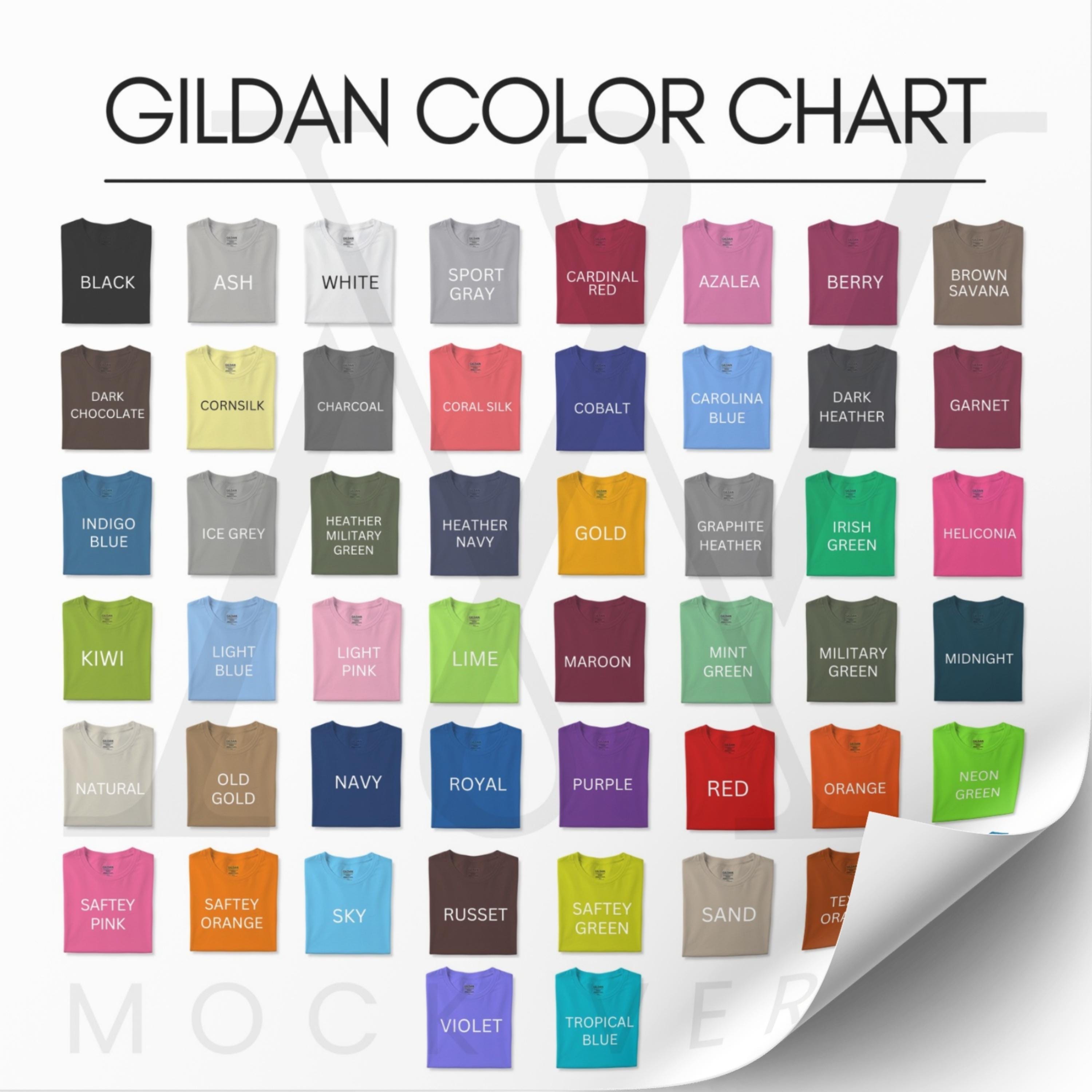 Gildan Color Chart,g500 Color Chart,gildan Tshirt Color Guide,gildan ...