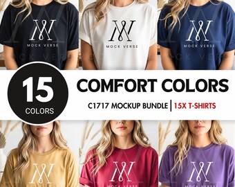 Comfort Colors 1717 Mockups Bundle , Real Model T-Shirt Mockup Bundle ,1717 Comfort Colors Bundle ,  Aesthetic Trendy T-Shirt  Mockup Bundle