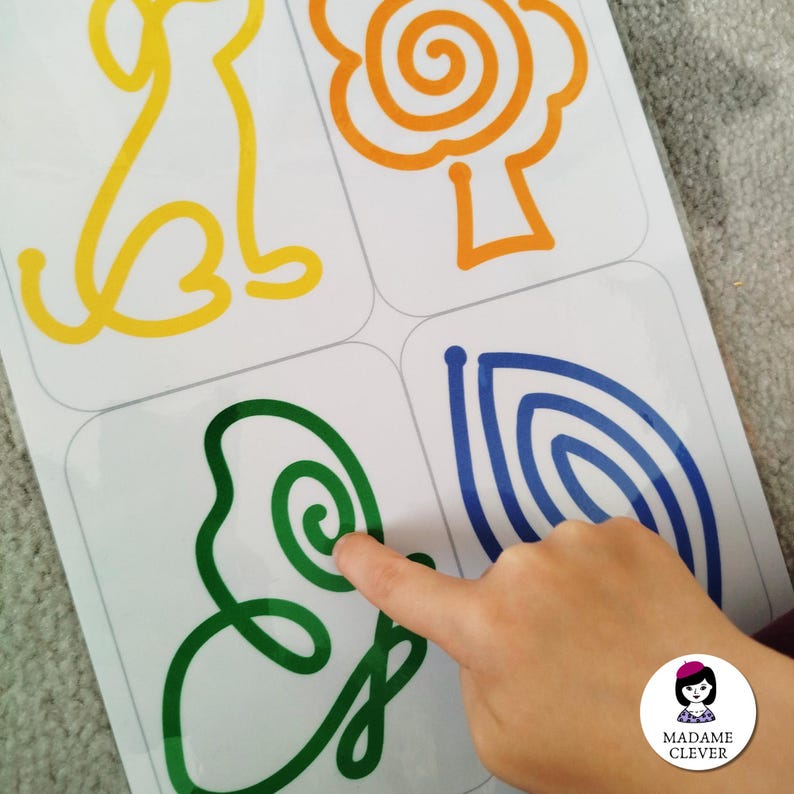 Calming Finger Tracing Cards Printable for Kids | Breathing Cards ...