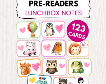 Lunchboxnotities voor kleuters | Bundel | Printbare notities met afbeeldingen | Geen leesvaardigheid | Kinderen die nog niet kunnen lezen | Kleuters en peuters | Auto's