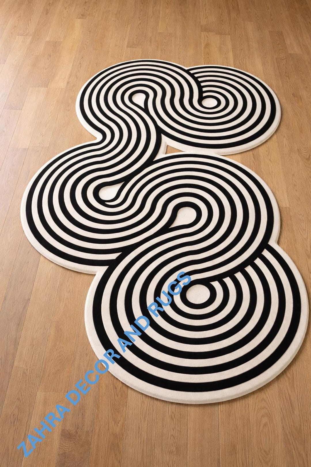 Abstract Spiral Wool Rug – Modern Sculpted 3D Design - Etsy