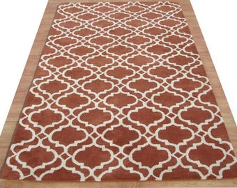 Anthropologie Julia Handmade Tufted Wool Area Rug For Bedroom Livingroom Office Kitchen Nursery Entryway Modern Rug