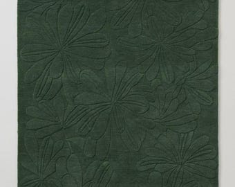 Alfombra de lana con mechones hecha a mano Anthropologie Julia para dormitorio, sala de estar, oficina, cocina, guardería, entrada, alfombra moderna