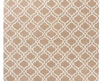 Alfombra de lana con mechones hecha a mano Anthropologie Julia para dormitorio, sala de estar, oficina, cocina, guardería, entrada, alfombra moderna