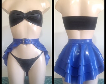 Rubber Latex 3 Layer Peplum Belt