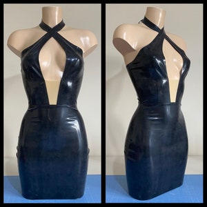 Latex Cross-Front Dress