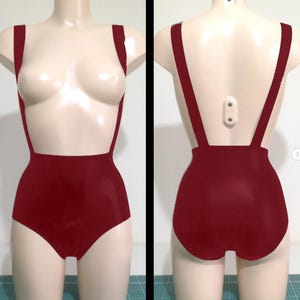 Rubber Latex Basics High Waisted Hotpants with Braces