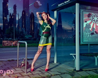 Star Wars Boba Fett Inspired Rubber Latex Dress