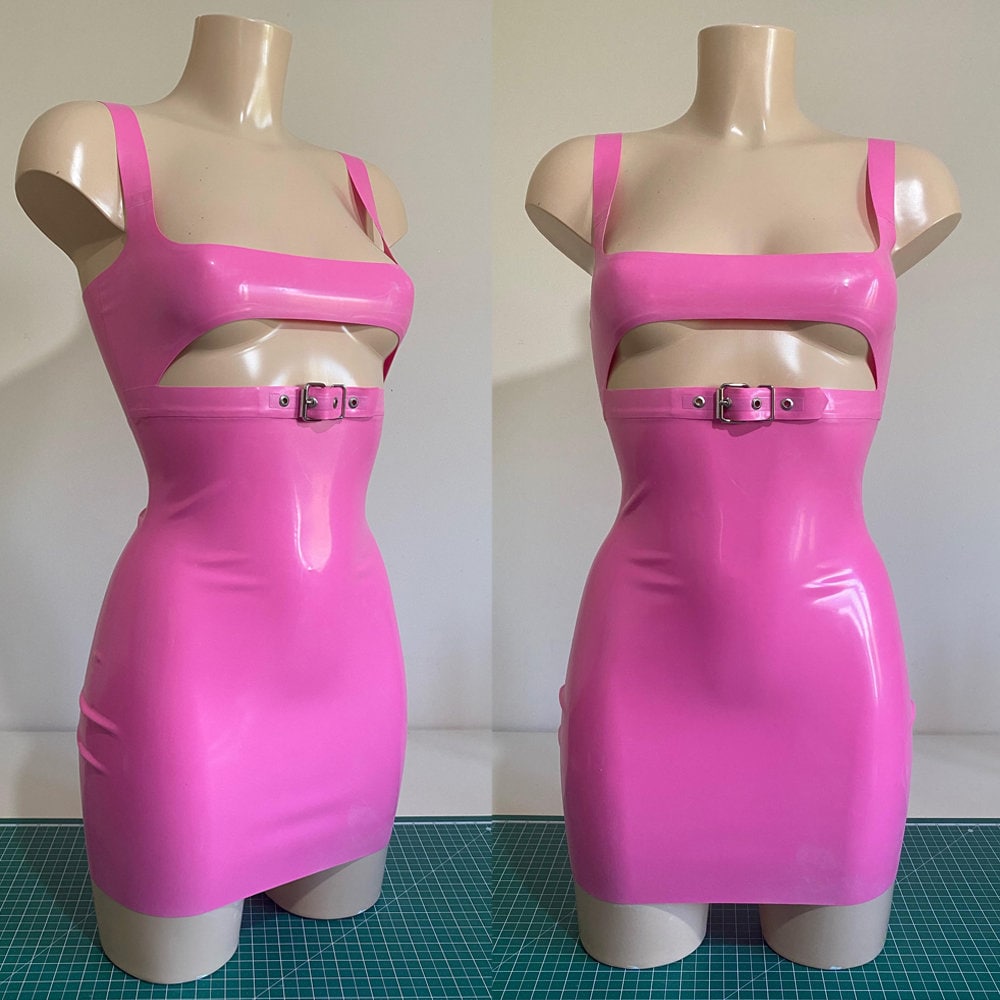 open lace back dress SWIRL Mini Dress | Pink Mesh Cut-Out Dress main image 0