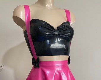 Gummi Latex Basics Plissee-Front Top