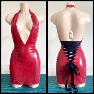 Latex Cheeky Low Back Dress image 2