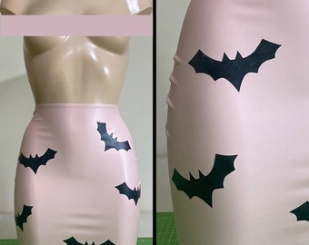 Halloween Special - Rubber Latex Bats Mini Skirt