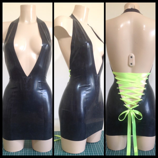 Latex Cheeky Low Back Dress