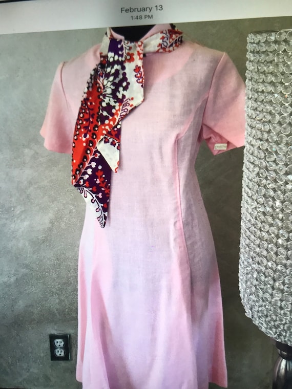 Pink Mode O Day Shaynelle fabric vintage dress