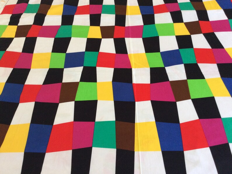 Vintage /'80s John Kaldor Fabric 3 Yards Geometric Design Cotton Unused