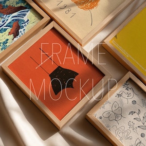 Multiple Poster Mockup, Artwork Frame Mockup, Picture Frame Mockup, Photo Frame Mockup, Gallery Wall Template, Mockup for Poster