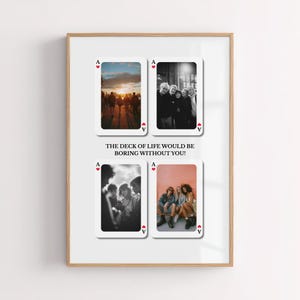 Stampa fotografica personalizzata con carte da gioco "Best Friends", decorazione murale personalizzata con carte jolly, regalo unico per lei, download digitale, idea regalo per San Valentino