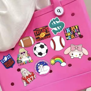 Football Bogg Bag Charm – Silicone Sports Accessory, Cute Bag Tag, Game Day Purse Charm, Bogg Bag Decor Gift for Football Fans