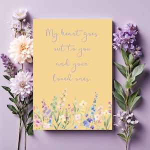 Carte de sympathie imprimable, réconfort et paix, carte de condoléances, carte de sympathie simple, cadeau de condoléances, carte à télécharger, TÉLÉCHARGEMENT NUMÉRIQUE