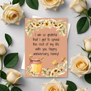 Biglietto d'auguri per anniversario di matrimonio stampabile, download immediato, due formati, 4x6, 5 x 7 pollici, download del biglietto d'auguri, DOWNLOAD DIGITALE, per il coniuge