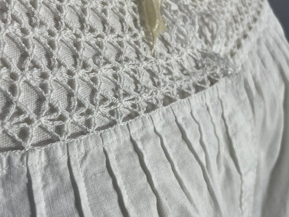 Antique Victorian Edwardian Camisole, Hand Croche… - image 7