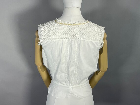 Antique Victorian Edwardian Camisole, Hand Croche… - image 2