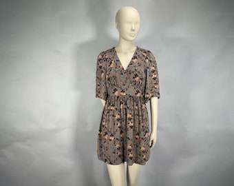 1990s BETSEY JOHNSON Grunge Dress, Ditzy Floral Romantic Mini Dress  ( XS) 90s Casual Dress vfg