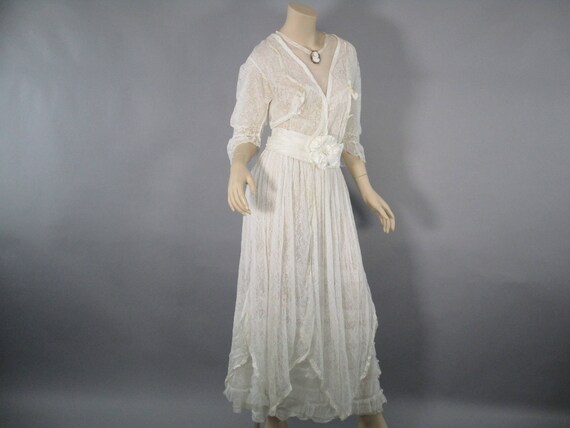 Antique Wedding Dress Vintage Lace Teens 1914 To 1918 Ballet Etsy