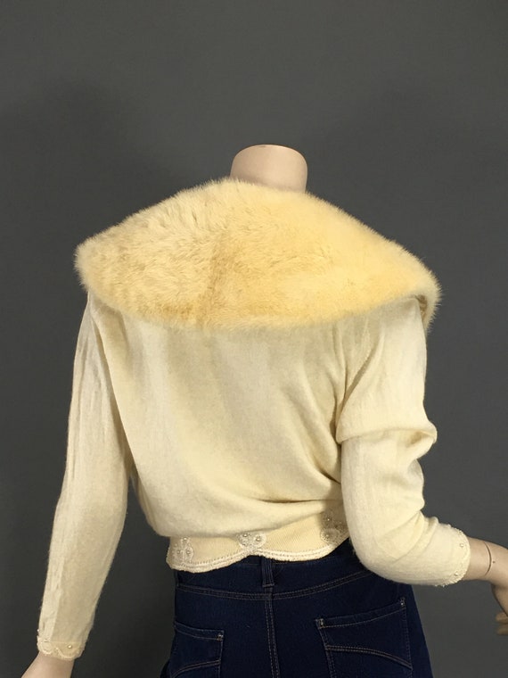 1950s 60s Cashmere and Mink Sweater,  Vintage Ivo… - image 7