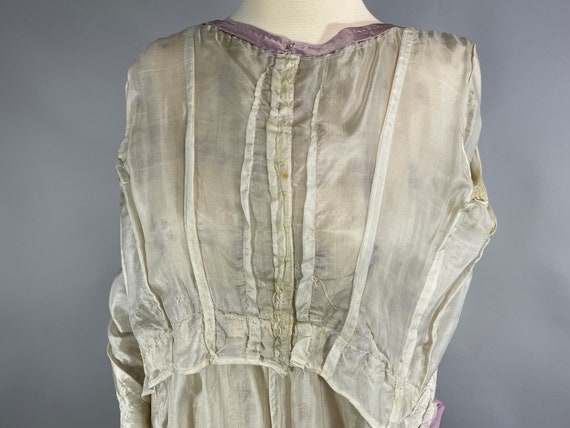 1900s/1910 Antique Floral Net Dress XS, Edwardian… - image 10