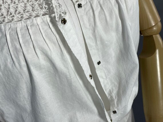Antique Victorian Edwardian Camisole, Hand Croche… - image 6