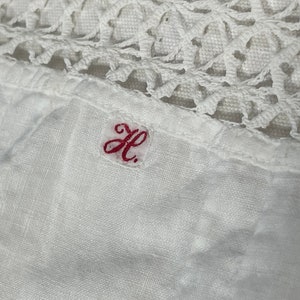 Antique Victorian Edwardian Camisole, Hand Crochet Corset Cover , White Cotton Top , Vintage Lingerie XS image 9