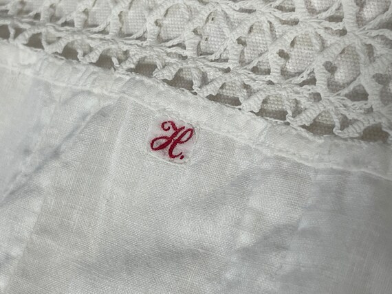 Antique Victorian Edwardian Camisole, Hand Croche… - image 9