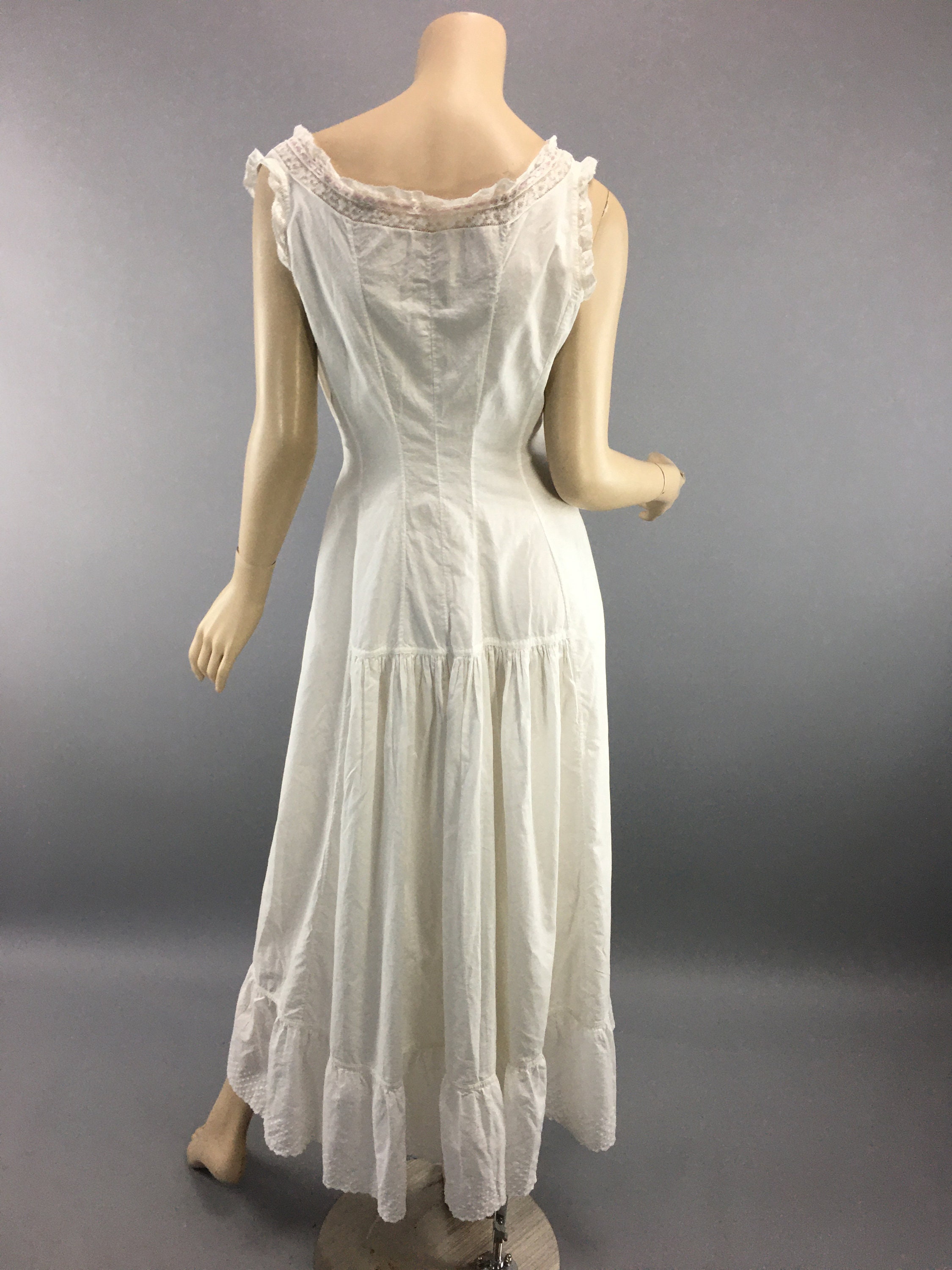 Antique Victorian/edwardian Full Length Slip Vintage Size S Etsy