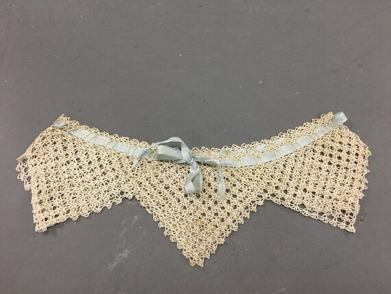 Edwardian Handmade Yoke, Antique Original Pale Blu