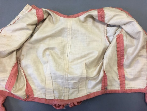 1800s Peach Cotton Blouse, Authentic Antique 1880… - image 10