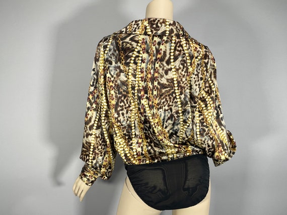 70's / 80s  Novelty Print Bodysuit, Snap Closure,… - image 2