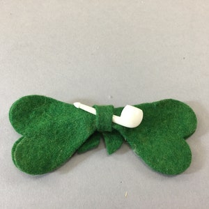 1950s St. Patty's Day Bow tie, Vintage Shamrock Clover Necktie, St Patrick's Day Attire image 1