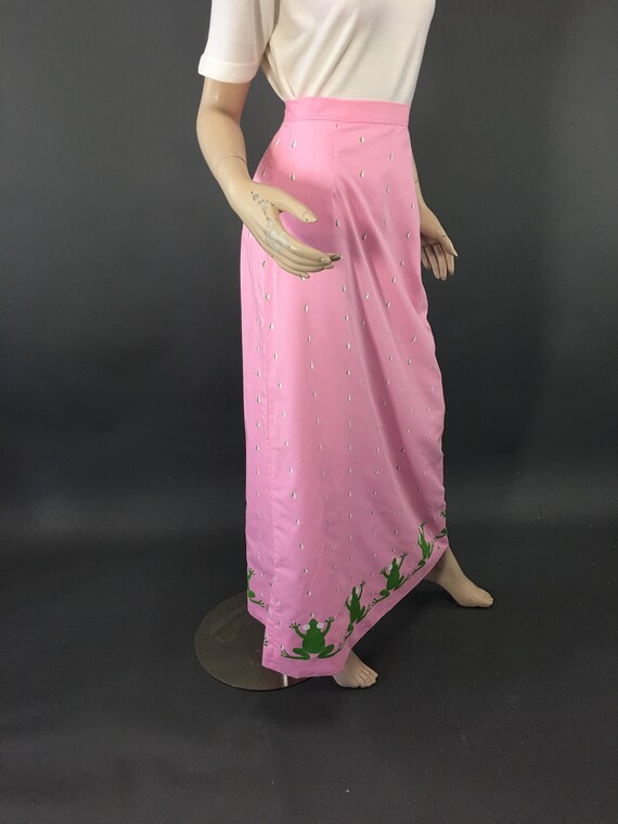 1970s Pink Vested Gentress  Medium Maxi Hostess S… - image 6