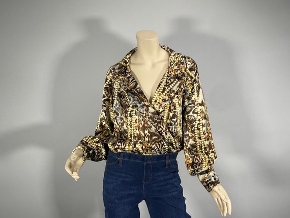 70's / 80s  Novelty Print Bodysuit, Snap Closure,… - image 3